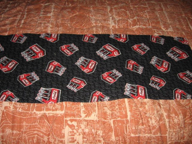 Image 1 of coca cola six pack bottles  logo 100% Cotton Flannel 36 inch piece RARE