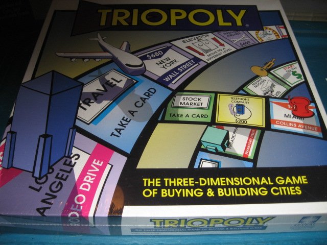 Image 0 of Triopoly Three Dimensional Board Game NIB Buy and Build Cities
