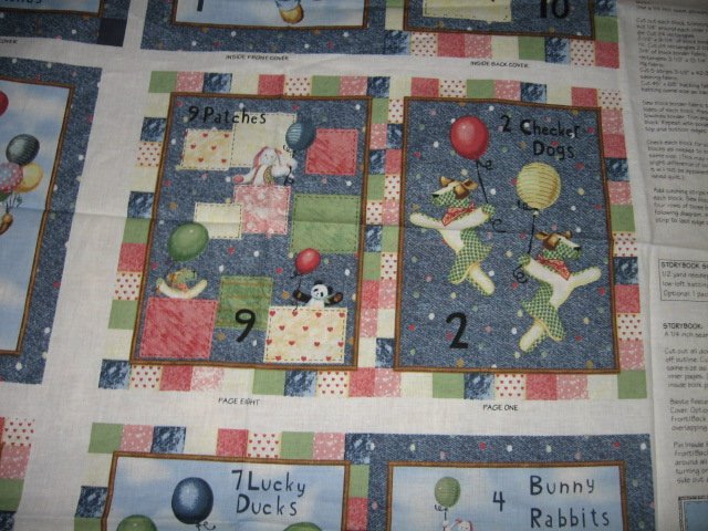 Image 4 of Blue Jean Teddy Counting Storybook or quilt to sew 