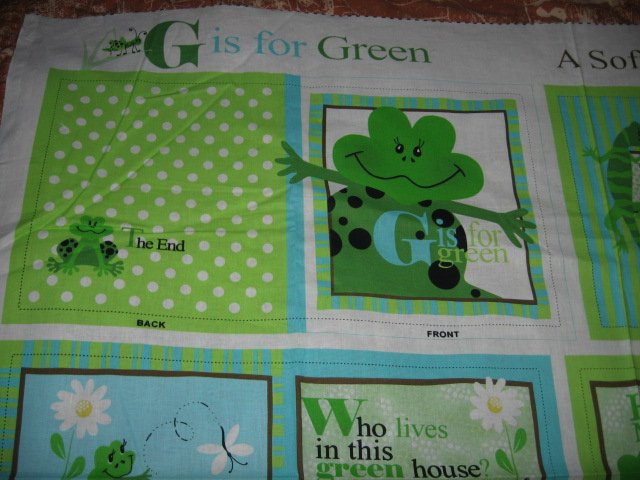 Image 1 of G is for green child soft book reader to sew 