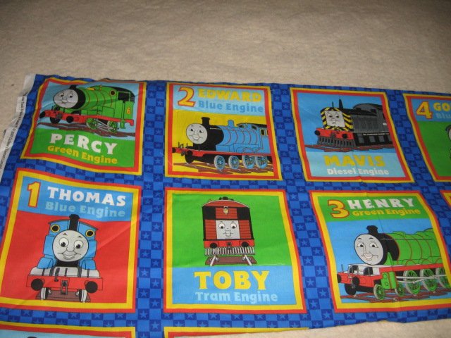 Image 0 of Thomas the Tank  friends fabric squares