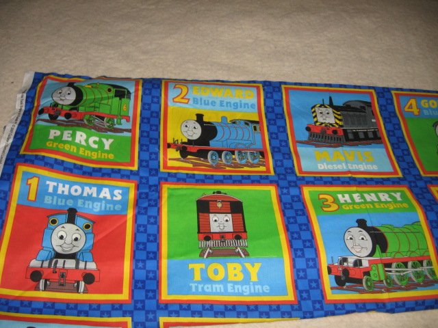 Thomas the Tank  friends fabric squares