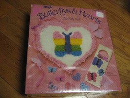 Betty's butterflys and hearts activity set new in box mint latch hook and more