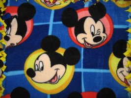 Image 1 of Disney Mickey Mouse double sided fleece hand tied blanket 18