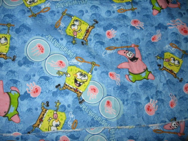 SpongeBob and Patrick jellyfish flannel one long piece 64 inch long