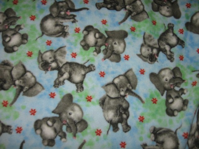 Image 0 of Saggy Baggie Elephant Antipill handmade fleece blanket Rare 