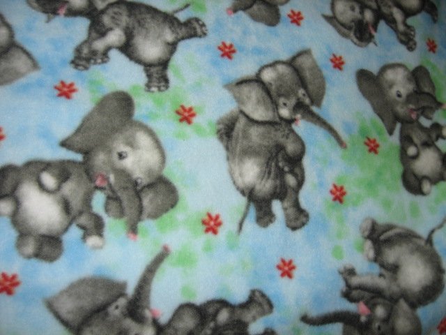 Image 1 of Saggy Baggie Elephant Antipill handmade fleece blanket Rare 