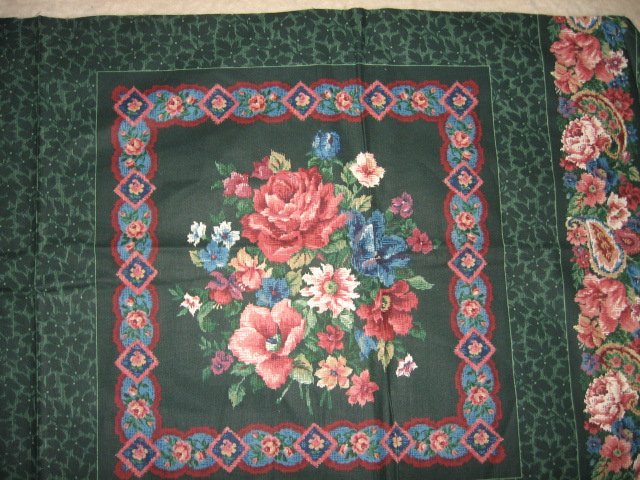 Image 0 of Rose Roses set of two Pillow Panels Fabric to sew