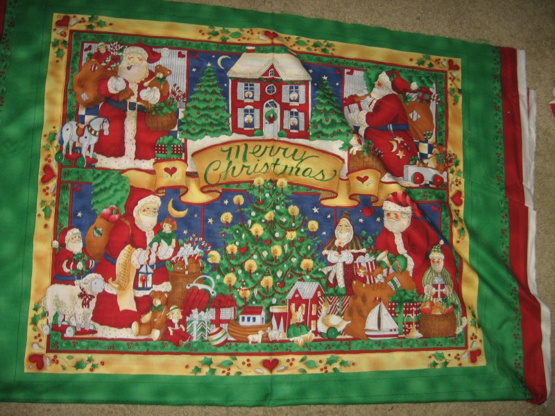 Image 0 of Christmas Night Before Santa Presents Door Panel soft cotton fabric you sew