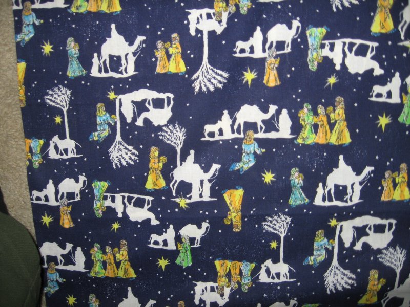 Christmas Nativity wise men camel stary night soft cotton fabric you sew