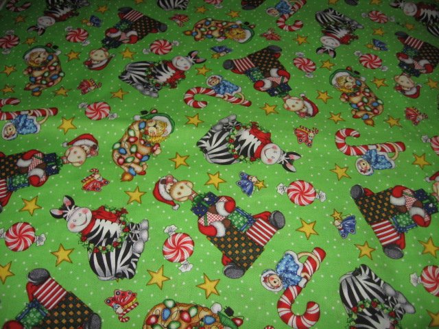 Image 0 of Christmas friends Bazooples cotton fabric by the yard 