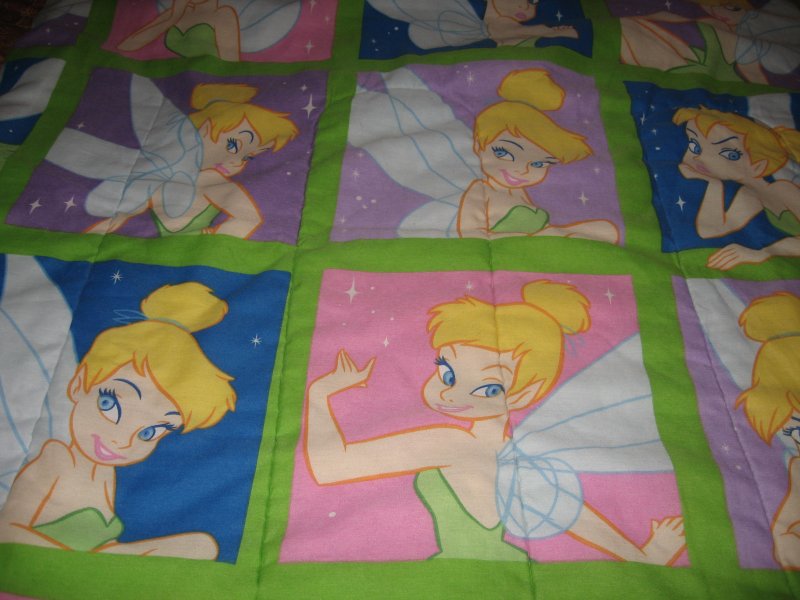 Image 0 of Disney Tinker Belle comforter padded large 60 inch by 84 inches