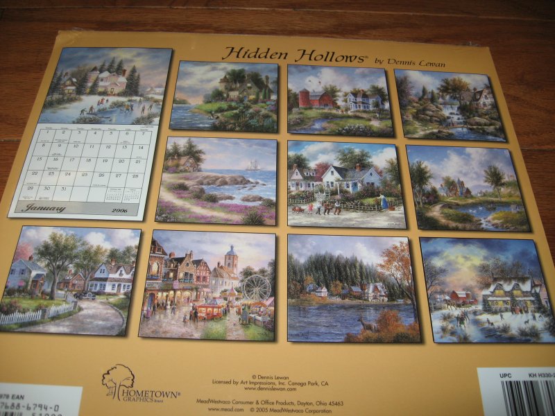 Hidden Hollows 12 month calendar year 2004 artist Dennis Lewan