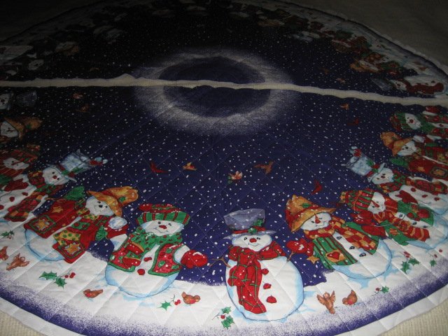 Snowmen Christmas Tree Skirt Large 51 inch Diameter To Make