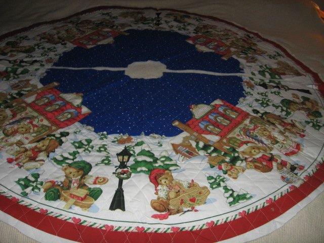 Teddy Bear Christmas Tree Skirt Large 57 inch Diameter To Make