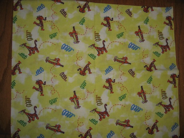 Image 0 of Tigger Boing Boing yellow cotton fabric  fat quarter  