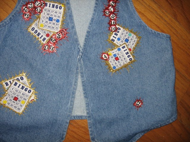 Bingo blue jean fabric vest 