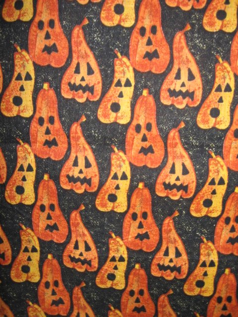 Halloween pumpkin spirits cotton fabric Rare