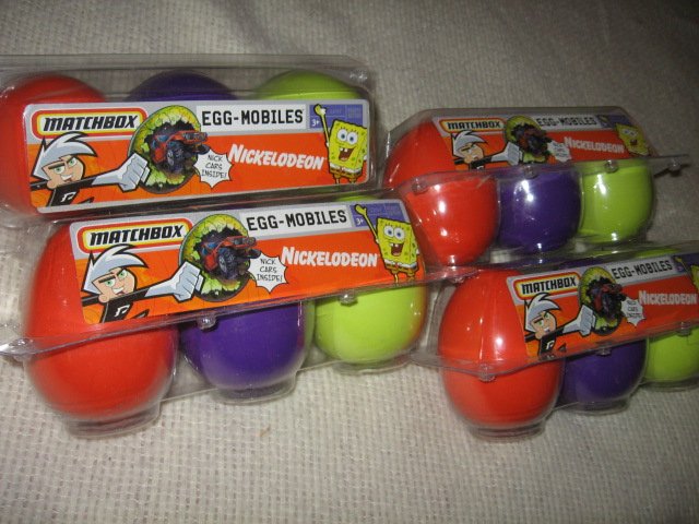 Image 0 of Matchbox Egg Mobiles Cars in Eggs Set of Three New in Box