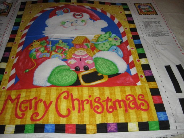Merry Christmas wall hanging Santa presents to sew