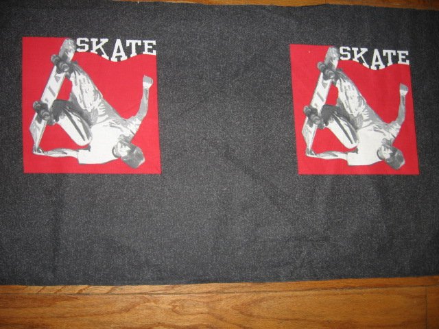 Skateboard sports clothing panel set of two to sew 