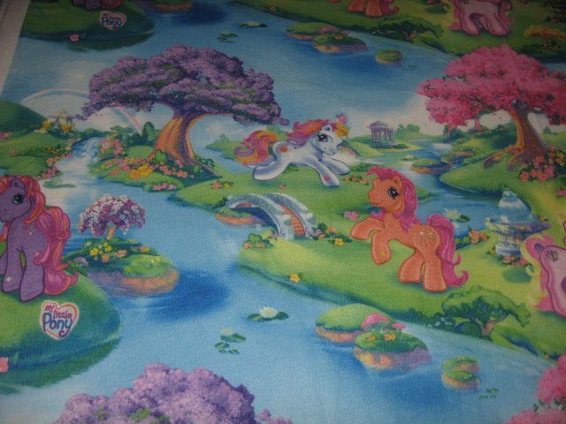 Image 4 of Pony rainbow gorgeous fleece whole large piece 58 