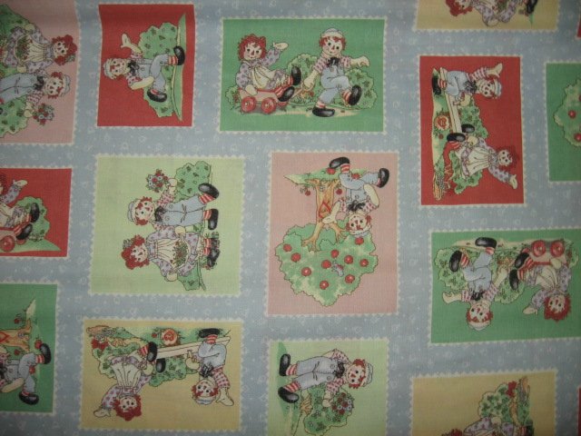 Image 0 of quilting patch pictures Raggedy Ann Andy  fabric by the yard