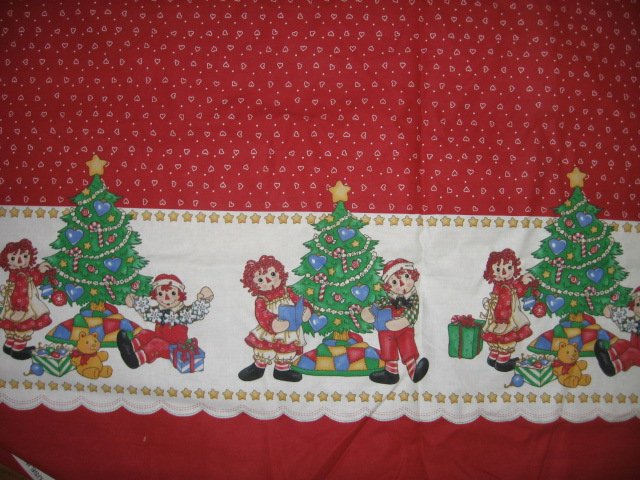 Raggedy Ann  Tablecloth Christmas restaurant cotton fabric 