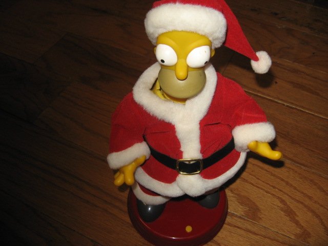 Bart Simpson talking singing Santa Doll 13 inch high