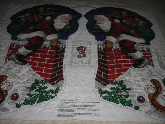 Santas visit Christmas Door Hanging to sew 