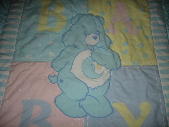 Care Bears boy padded quilt trim and headboard 