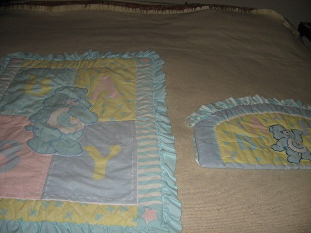 Image 3 of Care Bears boy padded quilt trim and headboard 