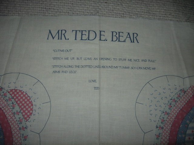 Image 2 of Ted E Bear doll to sew stuff 20 inch