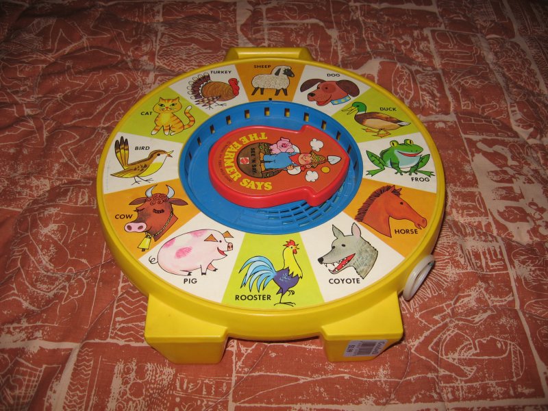 Farm animal sales pull string toy