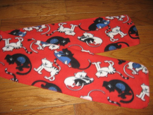 Image 0 of Cat Kitten Kitty  Handmade fleece table runner or scarf