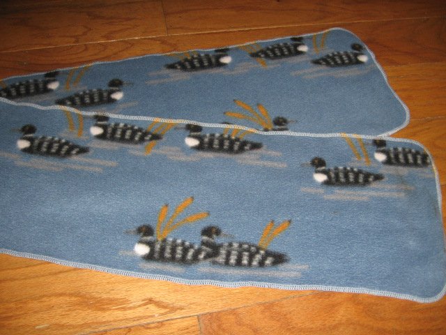 Loon fleece table runner or scarf