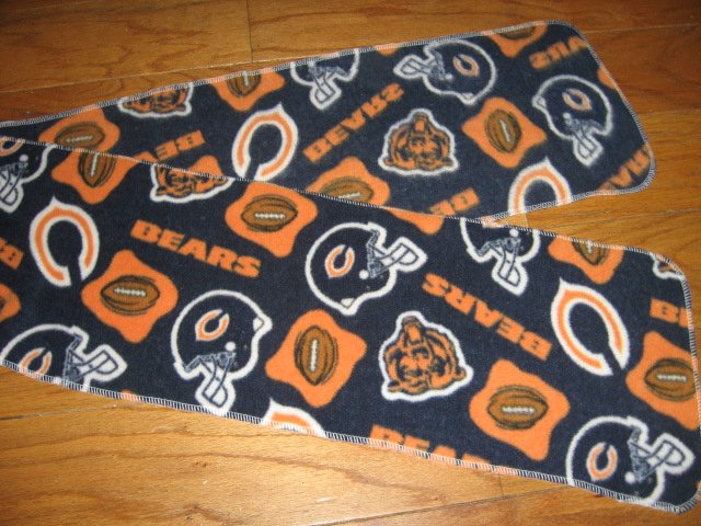 Image 0 of Chicago Bears Football Logo Handmade fleece  scarf