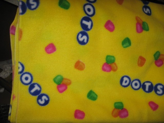 Dots Candy  gorgeous handmade RARE fleece blanket 60X45