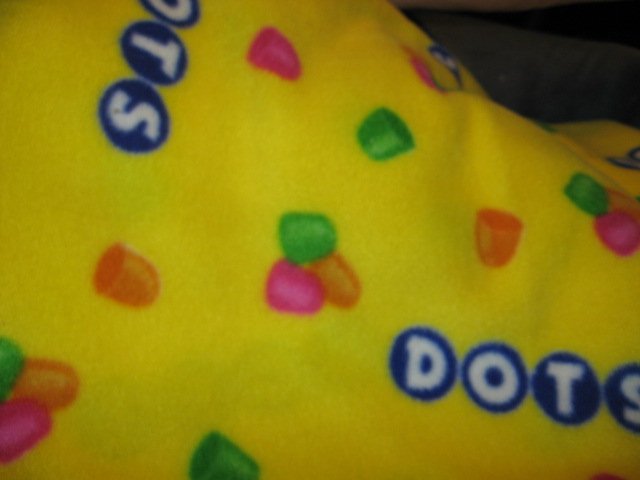Image 1 of Dots Candy  gorgeous handmade RARE fleece blanket 60X45