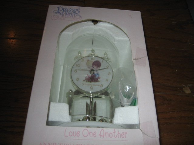 Image 0 of Precious Moments Anniversary Porcelain Clock new in box rare