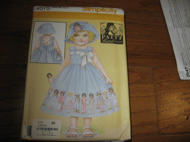 Image 0 of girl dress purse hat to sew