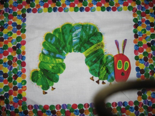Image 1 of Hungry Caterpiller fabric panel 