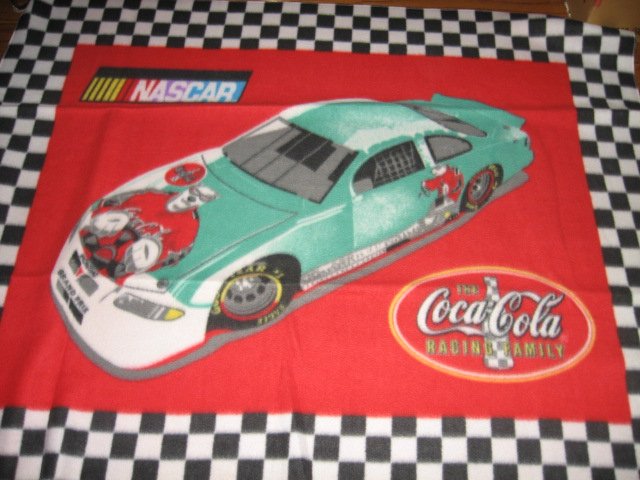 NASCAR race car fleece blanket panel