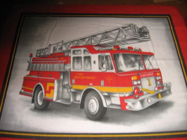 Image 0 of Fire Truck Ladder Modern Red fleece blanket 