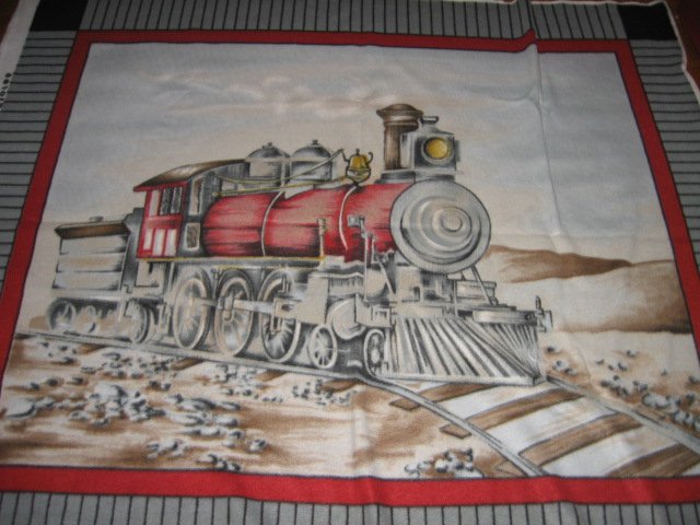 Image 0 of train locomotive vintage fleece blanket