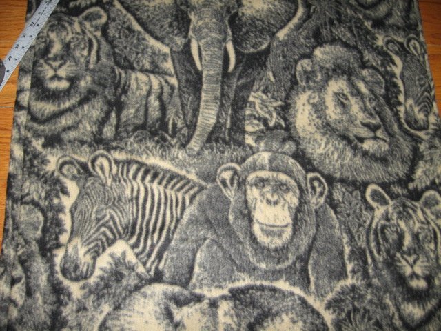 monkey giraffe lion elephant jungle animals fleece blanket