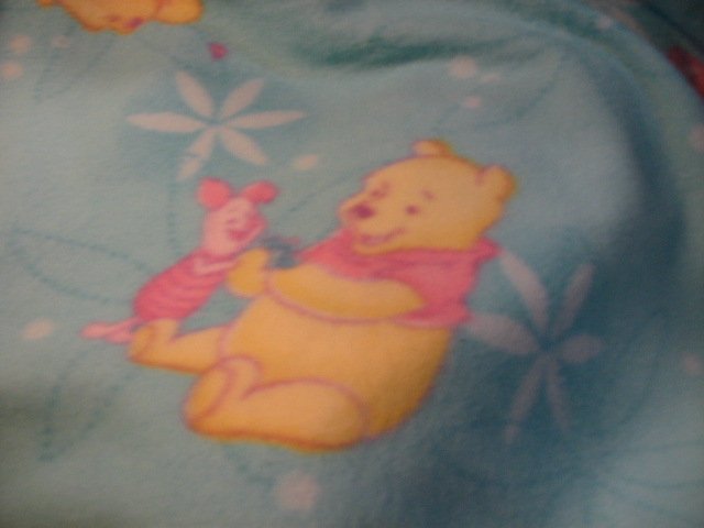 Image 0 of Pooh Fleece blanket  toddler 30 inches by 36 inches