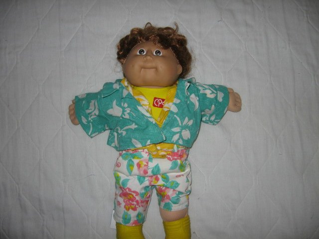 Image 0 of Cabbage Patch  Doll dressed red brown hair 16 inch