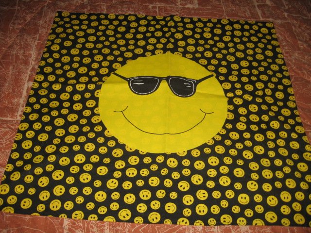 Image 0 of Smiley Faces with sunglasses cotton 