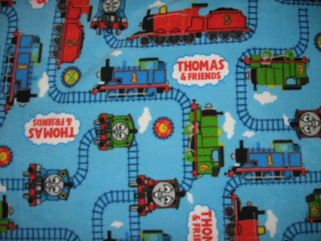 Image 0 of Thomas the tank Engine tracks friends fleece toddler blanket 30 X 31 inch